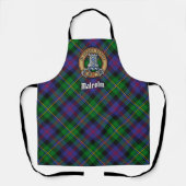 Clan Malcolm Wapen over Tartan Schort (Voorkant)