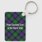 Clan Malcolm Wapen over Tartan Sleutelhanger (Achterkant)