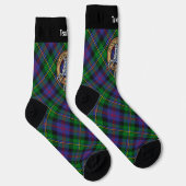 Clan Malcolm Wapen over Tartan Sokken (Rechts)