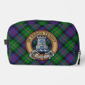 Clan Malcolm Wapen over Tartan Toilettasje (Voorkant)