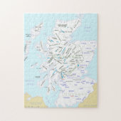 Clan Map of Scotland Jigzaag Puzzle Legpuzzel (Verticaal)