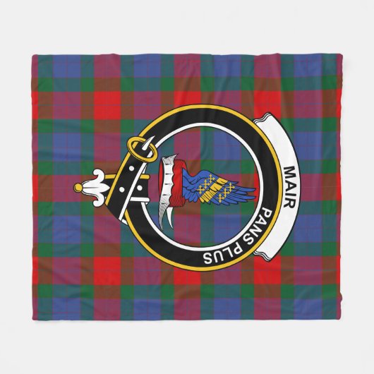 Clan Mar Tartan Pset Fleece Deken (Voorkant (Horizontaal))