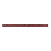 Clan Marjoribanks Classic Red Black Tartan Satijnen Lint (Voorkant)