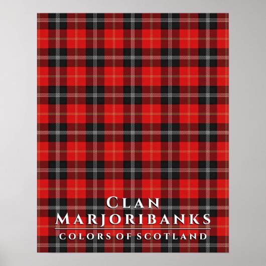 Clan Marjoribanks Colors of Scotland 2 Tartan Poster (Voorkant)
