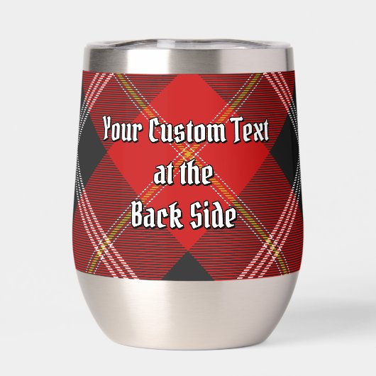 Clan Marjoribanks Crest over Tartan (Achterkant)