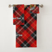 Clan Marjoribanks Crest over Tartan Bad Handdoek (Insitu)