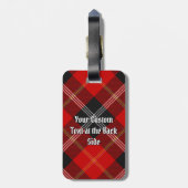Clan Marjoribanks Crest over Tartan Bagagelabel (Achterkant verticaal)