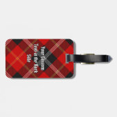 Clan Marjoribanks Crest over Tartan Bagagelabel (Achterkant horizontaal)