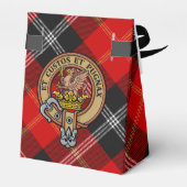 Clan Marjoribanks Crest over Tartan Bedankdoosjes (Achterkant)