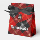 Clan Marjoribanks Crest over Tartan Bedankdoosjes (Voorkant Zijde)