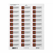 Clan Marjoribanks Crest over Tartan Etiket (Full Sheet)