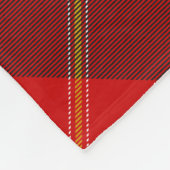 Clan Marjoribanks Crest over Tartan Fleece Deken (Hoek)