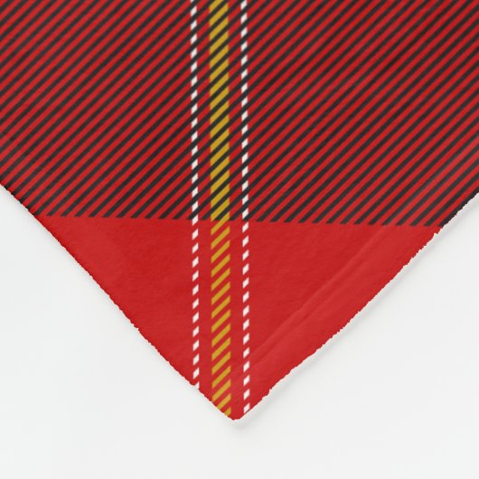 Clan Marjoribanks Crest over Tartan Fleece Deken (Hoek)
