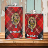 Clan Marjoribanks Crest over Tartan Heupfles