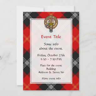 Clan Marjoribanks Crest over Tartan Kaart