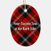 Clan Marjoribanks Crest over Tartan Keramisch Ornament (Achterkant)