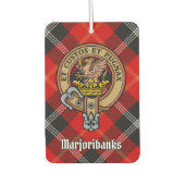 Clan Marjoribanks Crest over Tartan Luchtverfrisser (Voorkant)