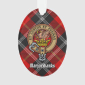 Clan Marjoribanks Crest over Tartan Ornament (voorkant)