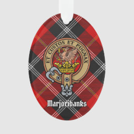 Clan Marjoribanks Crest over Tartan Ornament