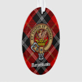 Clan Marjoribanks Crest over Tartan Ornament (voorkant)
