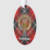 Clan Marjoribanks Crest over Tartan Ornament (voorkant)