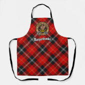 Clan Marjoribanks Crest over Tartan Schort (Voorkant)