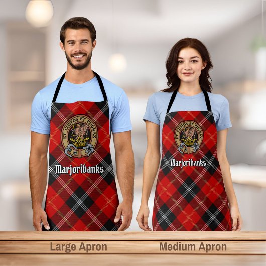 Clan Marjoribanks Crest over Tartan Schort