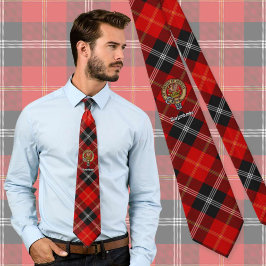 Clan Marjoribanks Crest over Tartan Stropdas