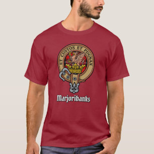 Clan Marjoribanks Crest over Tartan T-shirt