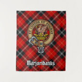 Clan Marjoribanks Crest over Tartan Wandkleed (Voorkant)