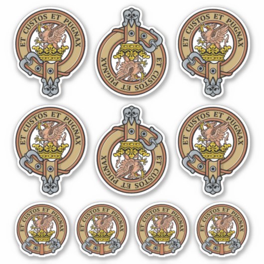 Clan Marjoribanks Crest Sticker Set (Voorkant)