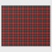 Clan Marjoribanks Scottish Red Black Tartan Cadeaupapier (Vlak)