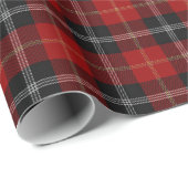 Clan Marjoribanks Scottish Red Black Tartan Cadeaupapier (Rol Hoek)