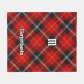 Clan Marjoribanks Tartan Fleece Deken (Voorkant (Horizontaal))