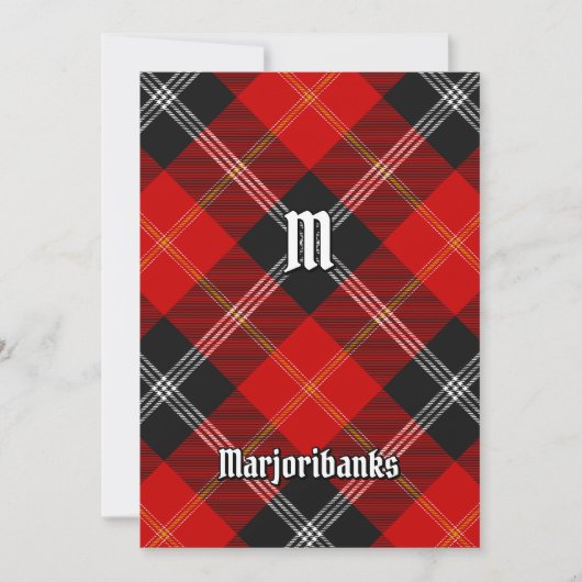 Clan Marjoribanks Tartan Kaart (Voorkant)