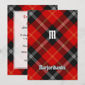 Clan Marjoribanks Tartan Kaart (Voorkant / Achterkant)