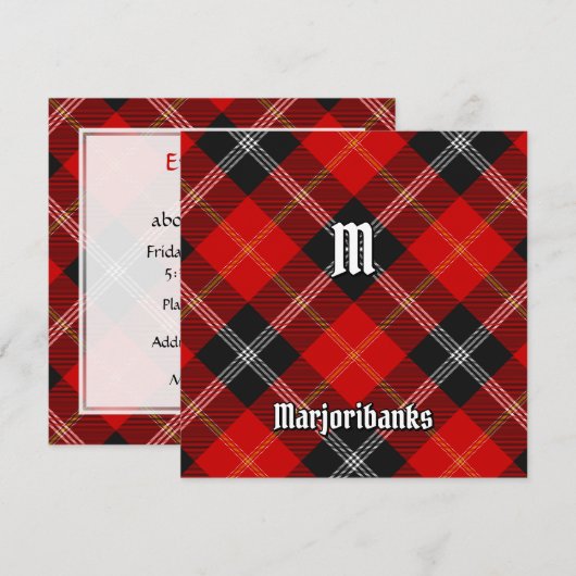 Clan Marjoribanks Tartan Kaart (Voorkant / Achterkant)