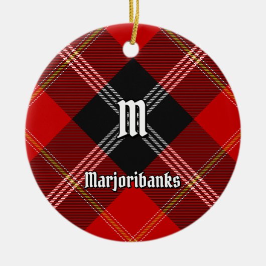 Clan Marjoribanks Tartan Keramisch Ornament (Voorkant)