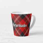 Clan Marjoribanks Tartan Latte Mok (Rechterhoek)