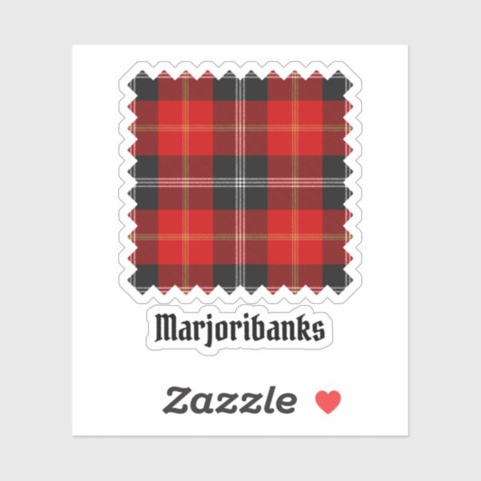Clan Marjoribanks Tartan Sticker (Vel)