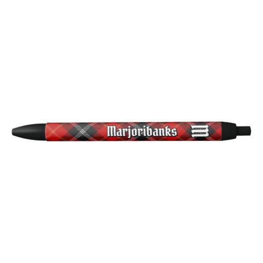 Clan Marjoribanks Tartan Zwarte Inkt Pen (Voorkant)