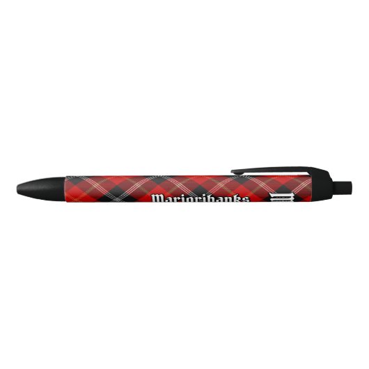 Clan Marjoribanks Tartan Zwarte Inkt Pen (Bovenkant)