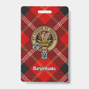 Clan Marjoribanks Wapen over Tartan Badge