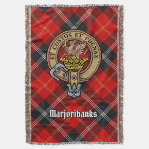 Clan Marjoribanks Wapen over Tartan Deken