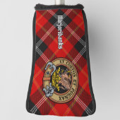 Clan Marjoribanks Wapen over Tartan Golfheadcover (Draai 90)