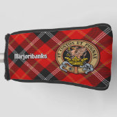 Clan Marjoribanks Wapen over Tartan Golfheadcover (Voorkant)