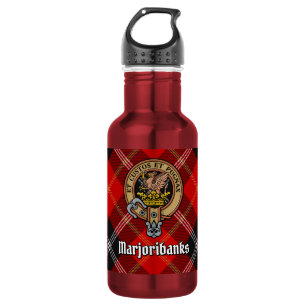 Clan Marjoribanks Wapen over Tartan Waterfles