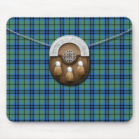 Clan Marshall Tartan en Sporran Muismat (Voorkant)
