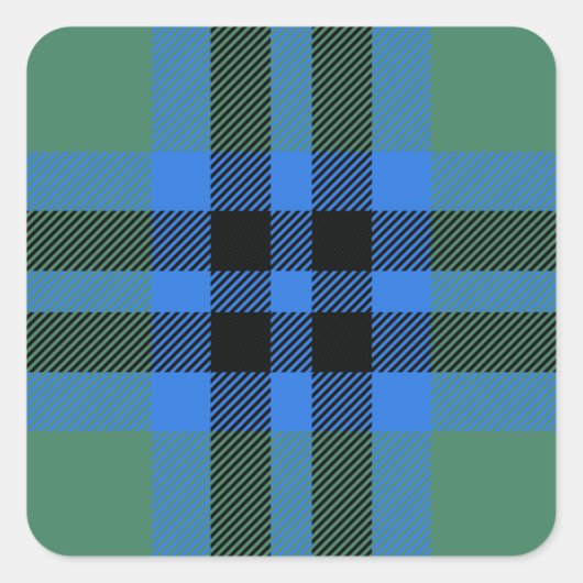 Clan Marshall Tartan Vierkante Sticker (Voorkant)