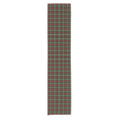 Clan Martin Green en Red Scottish Tartan Korte Tafelloper (Voorkant)